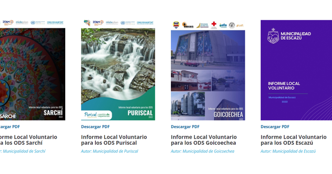 Portadas de algunos de los informes voluntarios cantonales